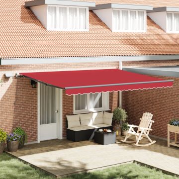 Marchiza manuala retractabila Gossi cu led rosie 450x300 cm, material de inlocuire pentru marchiza Gossi 4.5x3 m rosie