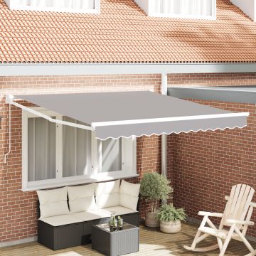 Marchiza manuala retractabila Gossi gri 350x250 cm, material de inlocuire pentru marchiza Gossi pentru cadru de 3.5x2.5 m gri