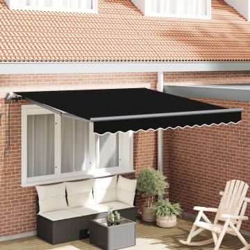 Marchiza manuala retractabila Gossi negru 350x250 cm, material de inlocuire pentru marchiza Gossi pentru cadru de 3,5x2,5 m negru
