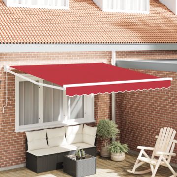 Marchiza manuala retractabila rosie 350x250 cm, material de schimb pentru marchiza Gossi pentru cadru de 3.5x2.5 m rosu