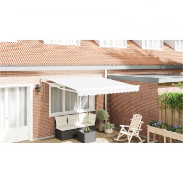 Marchiza retractabila automata Gossi alb 300x250 cm, material de inlocuire pentru marchiza Gossi pentru cadru 3x2,5 m alb