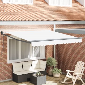 Marchiza retractabila automata Gossi alb 300x250 cm, tesatura de inlocuire pentru marchiza Gossi 3x2.5 m alb