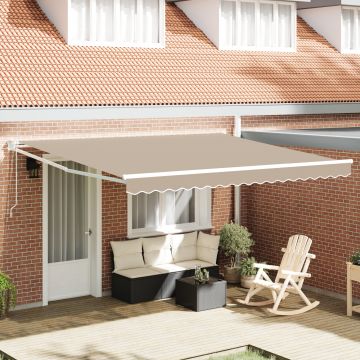Marchiza retractabila automata Gossi bej 400x300 cm, tesatura de schimb pentru marchiza Gossi pentru cadru de 4x3 m bej
