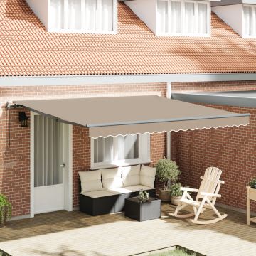 Marchiza retractabila automata Gossi bej 400x350 cm, material de inlocuire pentru marchiza Gossi pentru cadru de 4x3.5 m bej
