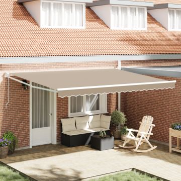 Marchiza retractabila automata Gossi bej 450x300 cm, material de inlocuire pentru marchiza Gossi pentru cadru de 4.5x3 m bej