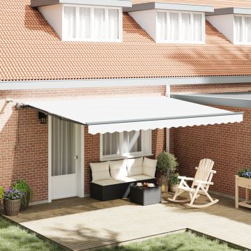 Marchiza retractabila automata Gossi cu led alb 450x350 cm, material de schimb pentru marchiza Gossi pentru cadru de 4.5x3.5 m alb