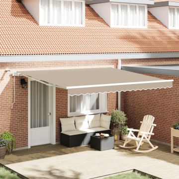 Marchiza retractabila automata Gossi cu led bej 400x300 cm, material de inlocuire pentru marchiza Gossi pentru cadru 4x3 m bej