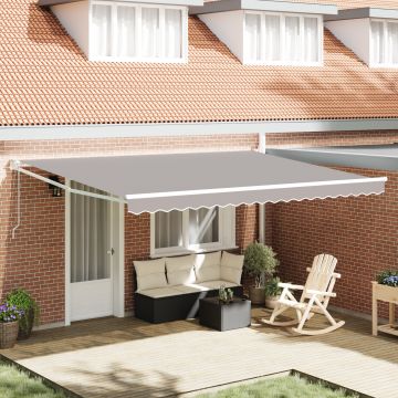 Marchiza retractabila automata Gossi gri deschis 450x300 cm, material de schimb pentru marchiza Gossi pentru cadru de 4,5x3 m gri deschis