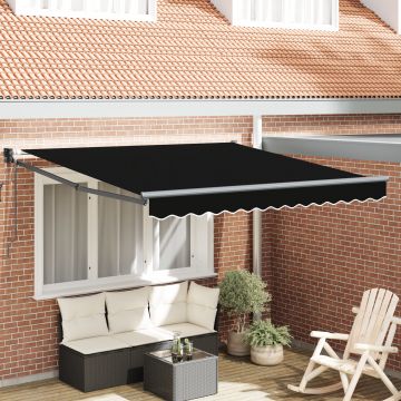 Marchiza retractabila automata Gossi neagra 350x250 cm, material de inlocuire pentru marchiza Gossi pentru cadrul de 3.5x2.5 m negru