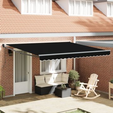 Marchiza retractabila automata Gossi neagra 400x300 cm, material de schimb pentru marchiza Gossi pentru cadru de 4x3 m negru