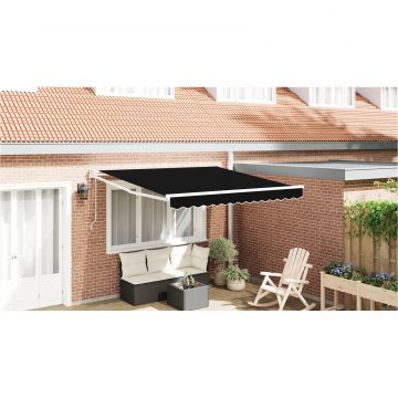 Marchiza retractabila automata Gossi negru 350x250 cm, material de inlocuire pentru marchiza Gossi pentru cadru de 3.5x2.5 m negru