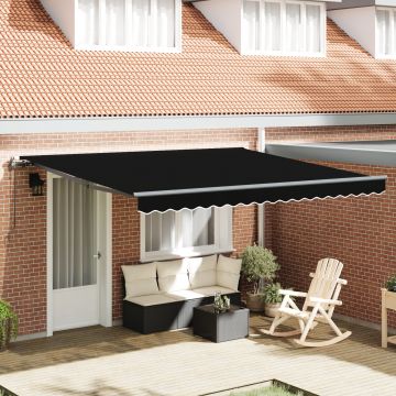 Marchiza retractabila automatica Gossi negru 400x300 cm, material de schimb pentru marchiza Gossi pentru cadru de 4x3 m negru