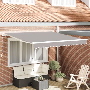 Marchiza retractabila manuala Gossi gri 300x250 cm, tesatura de inlocuire pentru marchiza Gossi pentru cadru de 3x2.5 m gri