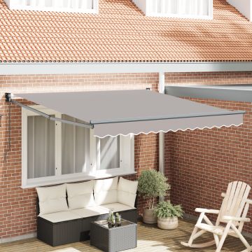 Marchiza retractabila manuala Gossi gri 350x250 cm, material de inlocuire pentru marchiza Gossi pentru cadru de 3.5x2.5 m gri deschis