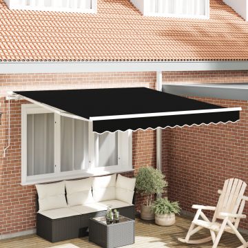 Marchiza retractabila manuala Gossi negru 300x250 cm, tesatura de schimb pentru marchiza Gossi pentru cadru de 3x2.5 m negru
