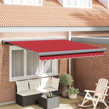 Marchiza retractabila manuala Gossi rosie 300x250 cm, material de inlocuire pentru marchiza Gossi pentru cadru de 3x2.5 m rosu