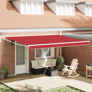 Marchiza retractabila manuala Gossi rosie 450x300 cm, fabrica de inlocuire pentru marchiza Gossi pentru cadru 4.5x3 m rosie