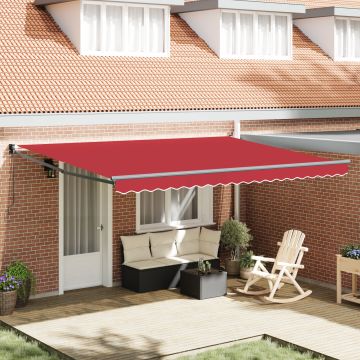 Marchiza retractabila manuala Gossi rosie 450x300 cm, material de schimb pentru marchiza Gossi pentru cadru de 4.5x3 m rosie