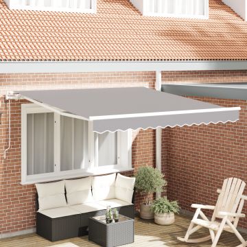 Marciza automata retractabila Gossi gri deschis 300x250 cm, material de inlocuire pentru marciza Gossi 3x2.5 m cadru gri deschis