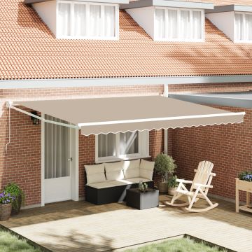 Markiza manuala retractabila Gossi bej 450x300 cm, material de inlocuire pentru markiza Gossi pentru cadru de 4,5 x 3 m bej