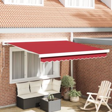 Markiza manuala retractabila rosie 300x250 cm, material de inlocuire pentru markiza Gossi pentru cadru de 3x2.5 m rosie