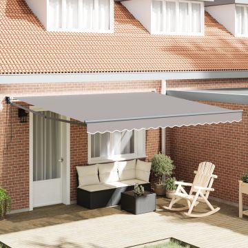 Marquise retractabila automata Gossi gri deschis 400x300 cm, material de inlocuire pentru marquise Gossi pentru cadru 4x3 m gri deschis