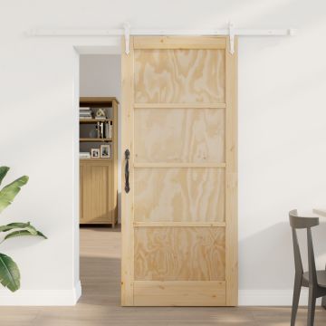 Usa glisanta Gossi cu set de accesorii 78x202 cm din lemn masiv de pin, usa interioara Gossi orkdal 78x202x4 cm din lemn masiv de pin