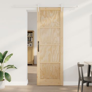 Usa glisanta Gossi cu set de accesorii 78x232 cm din lemn solid de pin, usa interioara Gossi 'orkdal'78x232x4 cm din lemn solid de pin