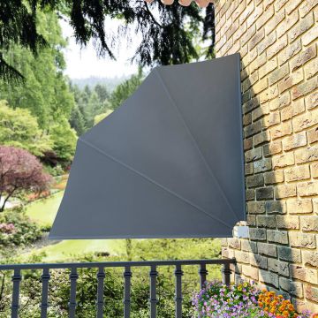 Gossi copertina laterala pliabila de balcon, gri, 140x140 cm