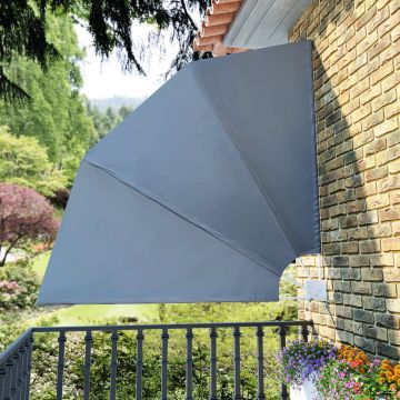Gossi copertina laterala pliabila de balcon, gri, 210x210 cm