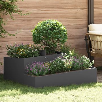 Gossi ghivece & ghivece negru metal mare insertii decorative ghiveci