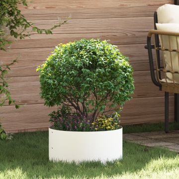 Gossi ghivece metalice albe alb metal 40 cm diametru ghivece din metal