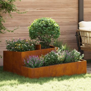 Gossi ghivece & plantatoare otel corten mare rezistent ghiveci metalic