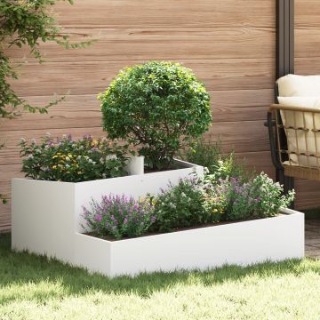 Gossi ghivece & plante alb plastic mediu detalii decorative