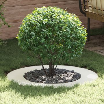 Gossi ghiveci metalic alb alb metal 80 cm diametru ghiveci rotund