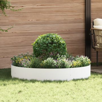 Gossi ghiveci metalic alb alb metal mare insertii decorative