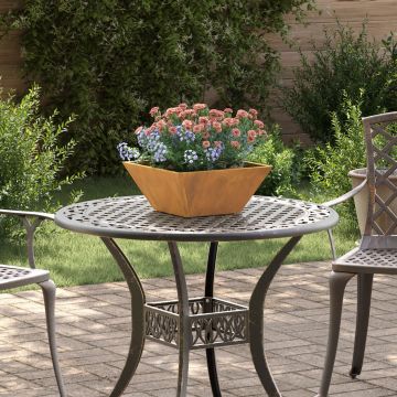 Gossi ghiveci metalic otel rezistent la vreme 35 x 35 x 15 cm durabil