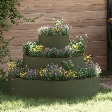 Gossi ghiveci metalic otel/verde masliniu otel Ø 90 cm modular