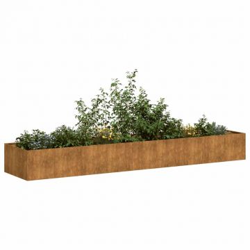 Gossi jardiniera rusty 360x80x40 cm otel rezistent la intemperii