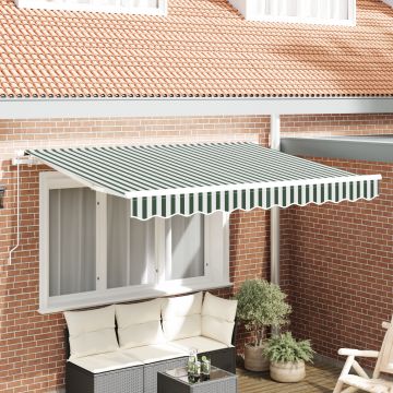 Gossi tesatura de marchiza 3.5x2 m verde si alb