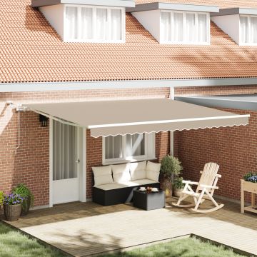 Gossi umbra retractabila automata cu led bej 450x300 cm, Gossi material de schimb pentru umbrele de 4.5x3 m bej