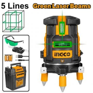 Nivela cu Laser Verde Rotativa 360° INGCO HLL305205