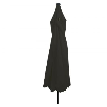 Parasol de gradina Gossi cu lumini led ø395x245 cm, negru