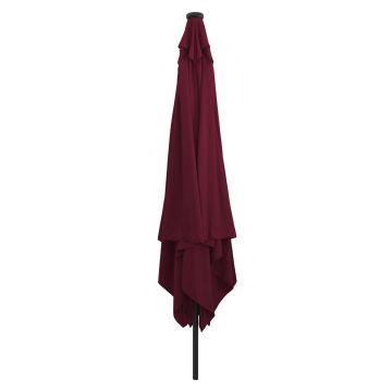 Paravan de gradina patrat Gossi cu lumini led 295x245 cm bordeaux