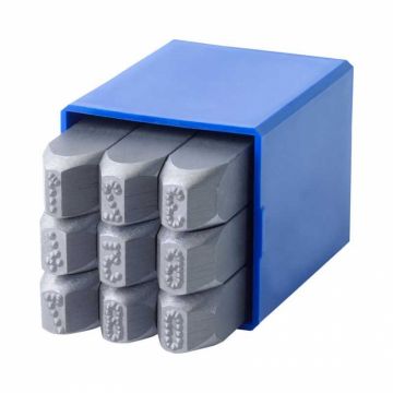 Set poansoane de marcat cifre Gravurem 14306000, 6 mm, 9 piese