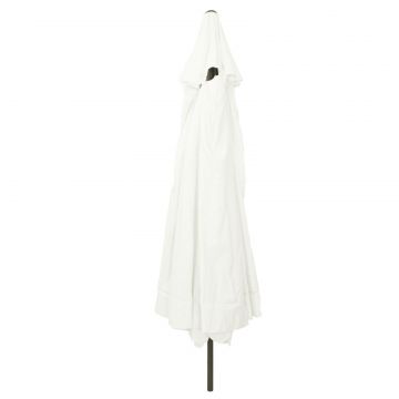 Umbrela de gradina Gossi ø395x245 cm alb nisip