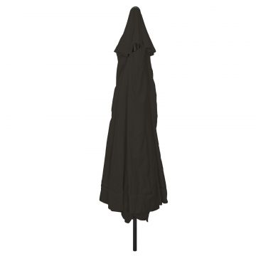Umbrela de gradina Gossi ø395x245 cm neagra