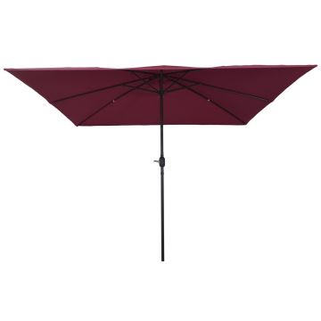 Umbrela de gradina patrata Gossi 295x245 cm rosu bordeaux