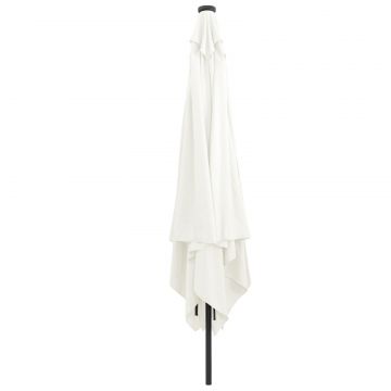 Umbrela patrata cu lumini led 295x245 cm bej