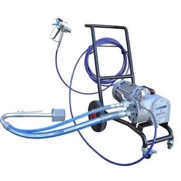 Pompa de vopsit / zugravit AIRLESS Industriala cu Carucior - Complet Echipata - 8L/min, furtun 1/4
